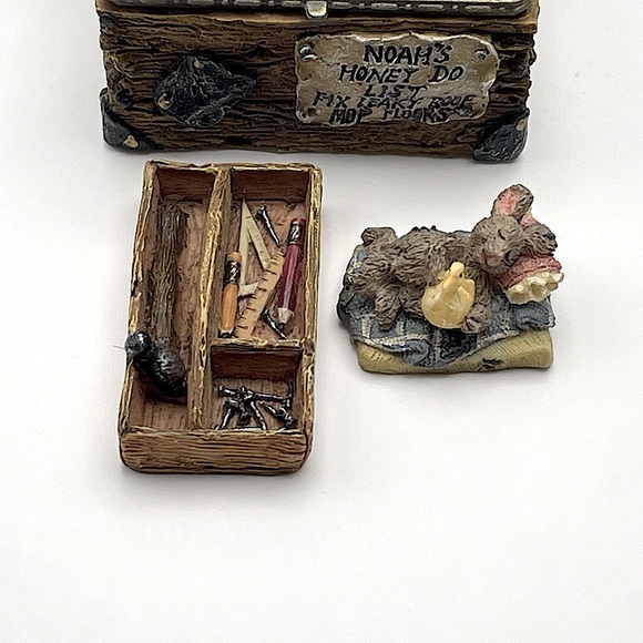 The Boyds Collection, 1999, Trinket Box, Noah’s Toolbox with Tool Tray and Mouse - Picture 9 of 15